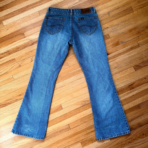 Vintage Y2K Low Waist Lee Flare Jeans - Picture 3 of 9